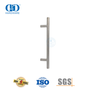 Modern Stainless Steel T Bar Silver Bathroom Door Handle For Glass Door-DDPH031-SSS