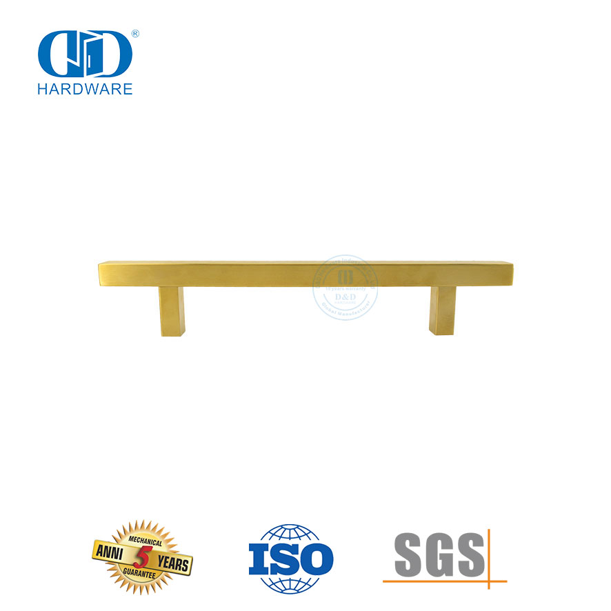 2024 New Product Vintage Satin Brass Stainless Steel Barn Sliding Door Long Handle-DDPH033-SB