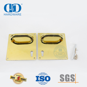 Durable Center To Center 85mm Stainless Steel Door Lever Handle with Plate-DDTP001-PVD