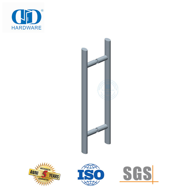 Satin 304 Stainless Steel Double Sided Bathroom Shower Door Handles For Glass Doors-DDPH038