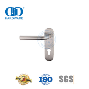 High Quality Stainless Steel Indoor Lever Handle with Plate for Metal Doors-DDTP008
