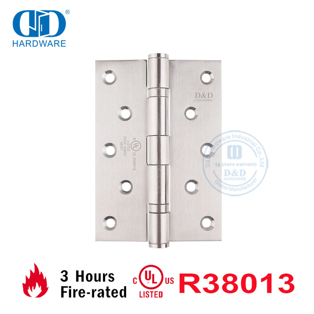 Customized UL Listed American Stainless Steel Fireproof Hidden Accessory Hardware Interior Outward Door Hinge-DDSS005-FR-5x3x3mm