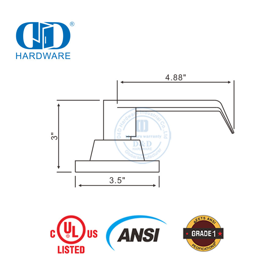 Tubular ANSI Grade 1 High Security Keyhole Smooth Opening Lockable Lock For Commercial Interior Door Lockset-DDLK009