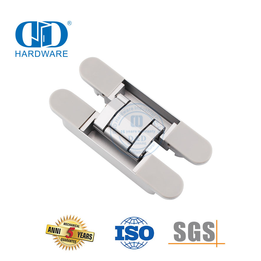 Superior Appearance Zinc Alloy 3D Concealed Hidden Non-handed Adjusting 180 Degree Residential School Hospital Hinge-DDCH008-150x62x23mm