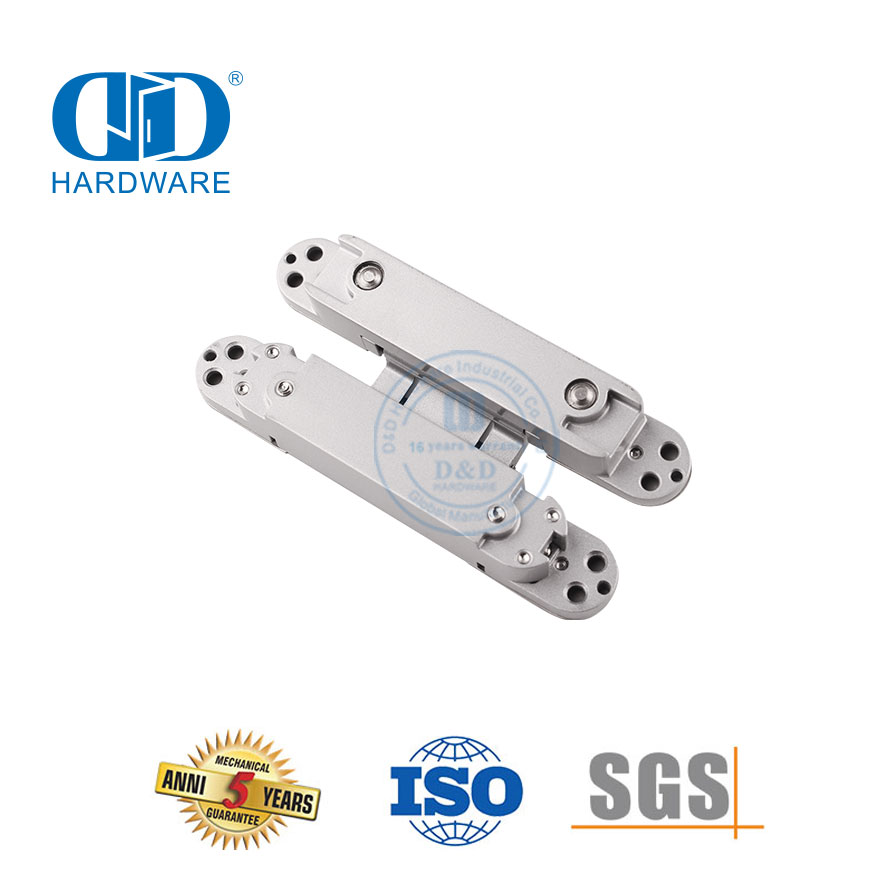 Zinc Alloy Hinge 3D Invisible Hidden Hardware Soft Closing Heavy Duty Butt Commercial Inside Outer Door Hinge-DDCH008-G80