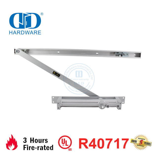 Aluminium Ironmongery UL Certification Fire Resistance Adjustable Control Back Check Hydraulic Residential Interior Door Closer-DDDC054