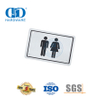 Stainless Steel Square Type Sign Plate Unisex Public Washroom Bathroom Toilet Door Sign Plate-DDSP003