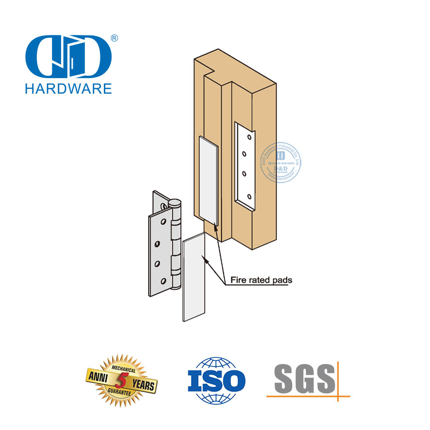 Expandable Graphite Fire Intumescent Door Seal Hinge Protection Kits Intumescent Pad-DDIG001