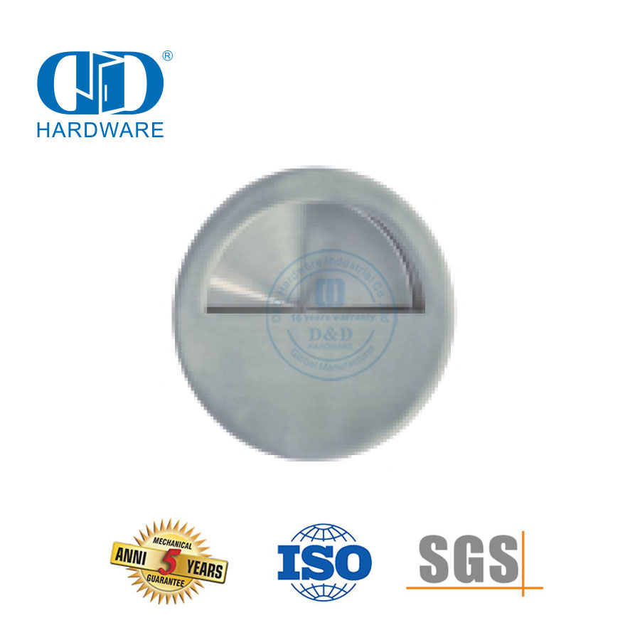 Commercial Stainless Steel Round Latch Hardware Wardrobe Kitchen Door Flush Pull Handle Cabinet -DDFH079