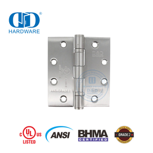 BHMA Certificate UL Listed ANSI Fireproof Mortise Butt Hinge Square Corner Commercial Wooden Door Hinge-DDSS001-ANSI-2-5x4/3.5x3.7mm