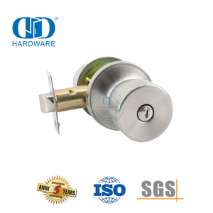 High Safety Stainless Steel Cylindrical Convenient Building Fittings Knob Lockset For Office Hospital Door-DDLK004