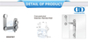 Stainless Steel Patch Fitting Pivot Fitting Curving Connector Pivot Glass Fitting-DDGP007