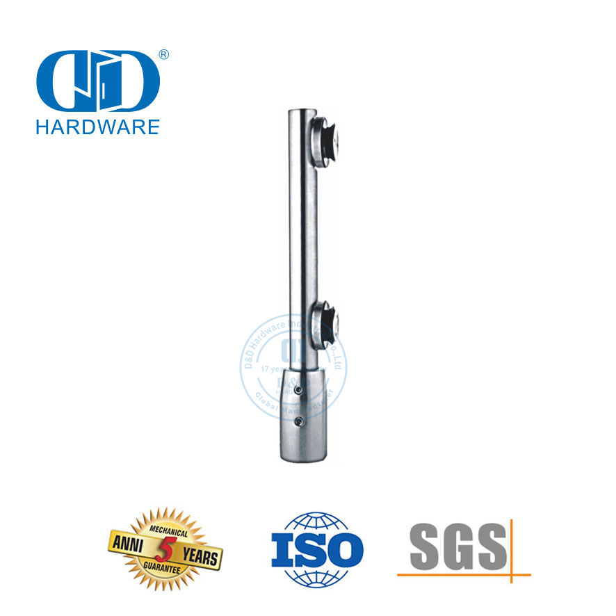 Stainless Steel Glass Door Pivot Bottom Pivot Pole Short For Floor Spring Connections -DDGP004
