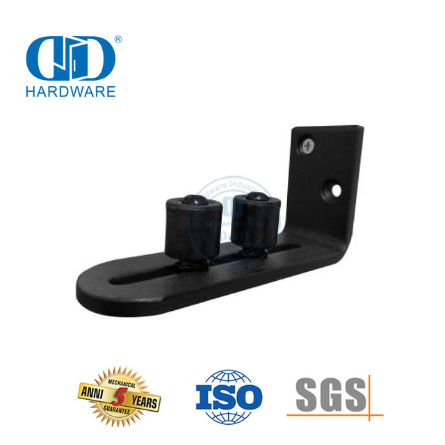 Stainless Steel Black Adjustable Carbon Steel Stay Roller Sliding Barn Door Floor Guide-DDBD084