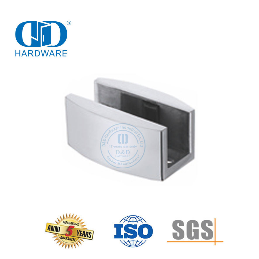 Stainless Steel Glass Fittings Sliding Door Hardware Shimmy Arrester-DDSL001-7