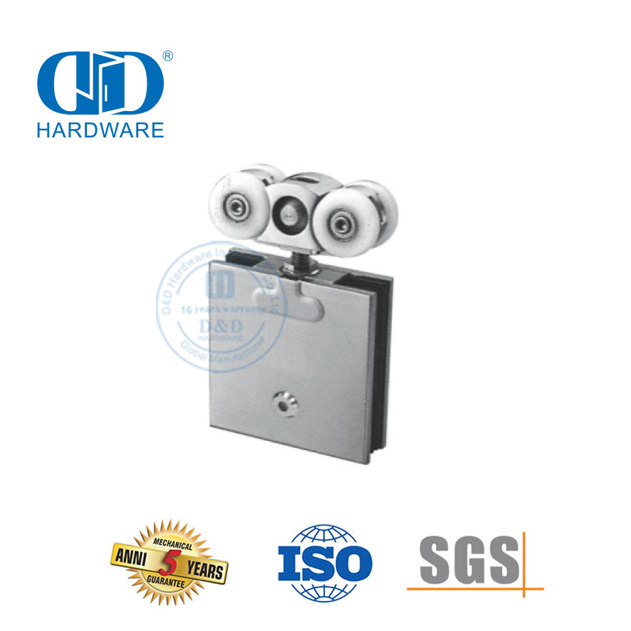 High Security Door Clamp Stainless Steel Alumium Glass Accessories Bathroom Hardware Shower Door Roller For Sliding Door-DDGS138