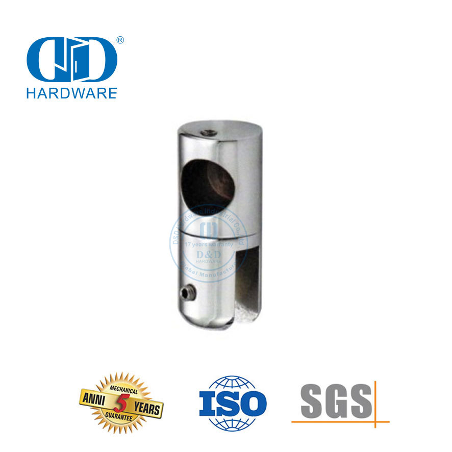 Stainless Steel Adjustable Tube Corner Clamp Clip Connector Commercial Shower Cubicle System-DDSC030