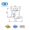 OEM Stainless Steel Profile Guide Rail Glass Accessories Sliding Door Hanging Roller For Bathroom Restroom-DDGS149