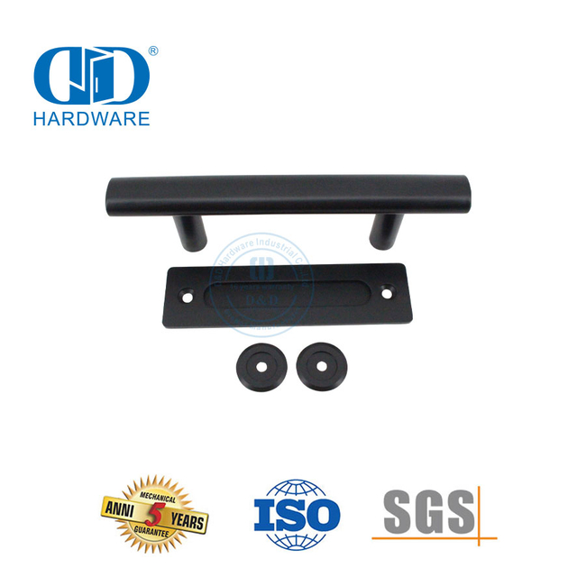 Matt Black Stainless Steel Door Pull Handle Commercial Door Handle Hollow Lever Handle-DDBD101 MB