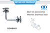 Manufacturer Stainless Steel Door Fitting Glass Stair Balustrade Railing Handrail Bracket-DDHB001