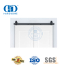 Stainless Steel Sliding Barn Door Hardware Furniture Hardware Black Color Double Barn Door Hardware Kit For Interior Wood Door-DDBD025