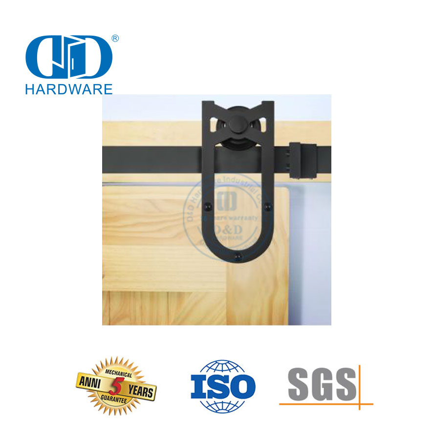 Stainless Steel Double Door Sliding Barn Door Hardware For Interior Gate Accessories Steel Garage Hardware-DDBD015
