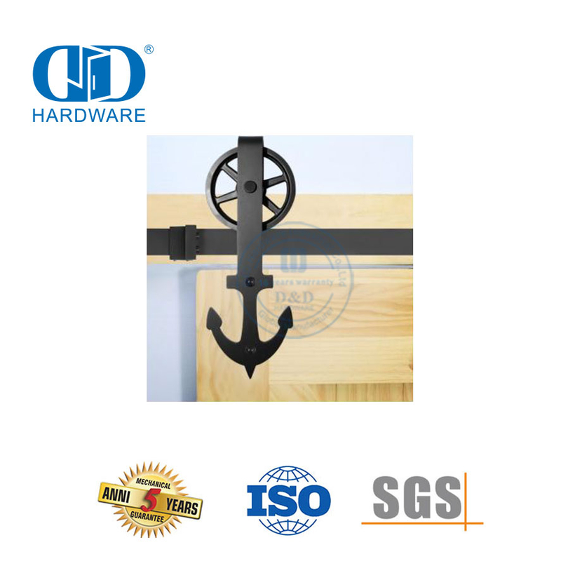 Stainless Steel Door Hardware Track Set Modern Interior Solid Wood Sliding Pocket Door Barn Door Hardware-DDBD014