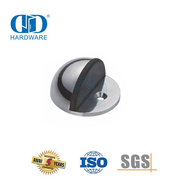 Stainless Steel Half Moon Round Floor Mounted Type Hemisphere Door Stopper-DDDS001