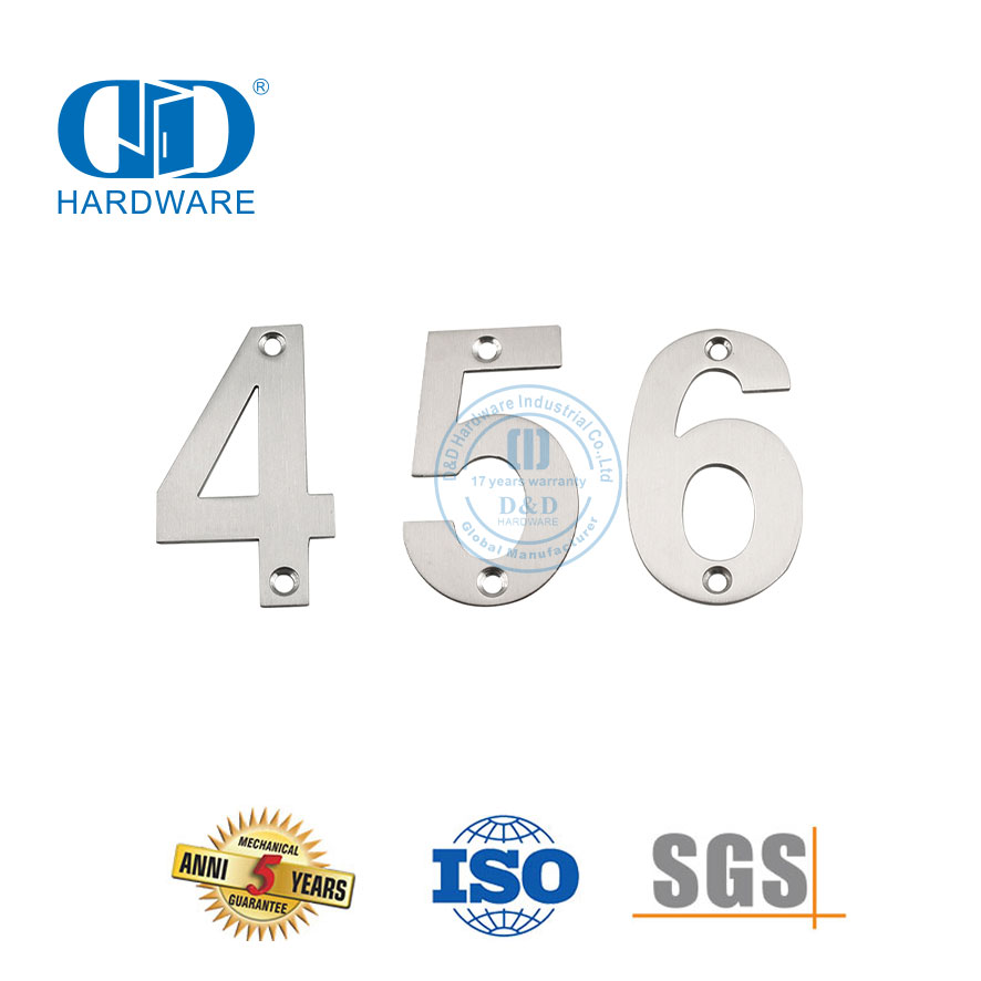 Stainless Steel Door Plate Number Modern Letter House Home Metal Door Signature Plate-DDSP013
