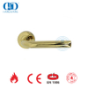 Polished Brass Mirror Golden EN 1906 Tubular Type Door Handle-DDTH002-PB