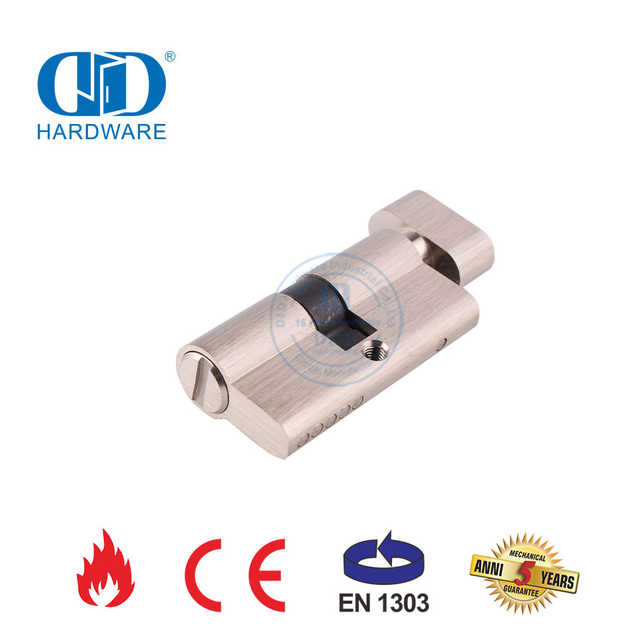EN 1303 WC Toilet Bathroom Door Cylinder for Privacy-DDLC007-60mm-SN