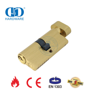 Wooden Door Hardware Knob Key Cylinder with EN 1303 Certification-DDLC004-70mm-SB