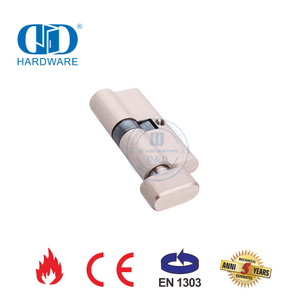 EN 1303 Satin Nickel Solid Brass Thumb Turn Lock Cylinder-DDLC004-70mm-SN