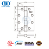 BHMA Certificate ANSI Fireproof Square Corner Commercial Wooden Door Hinge-DDSS001-ANSI-2