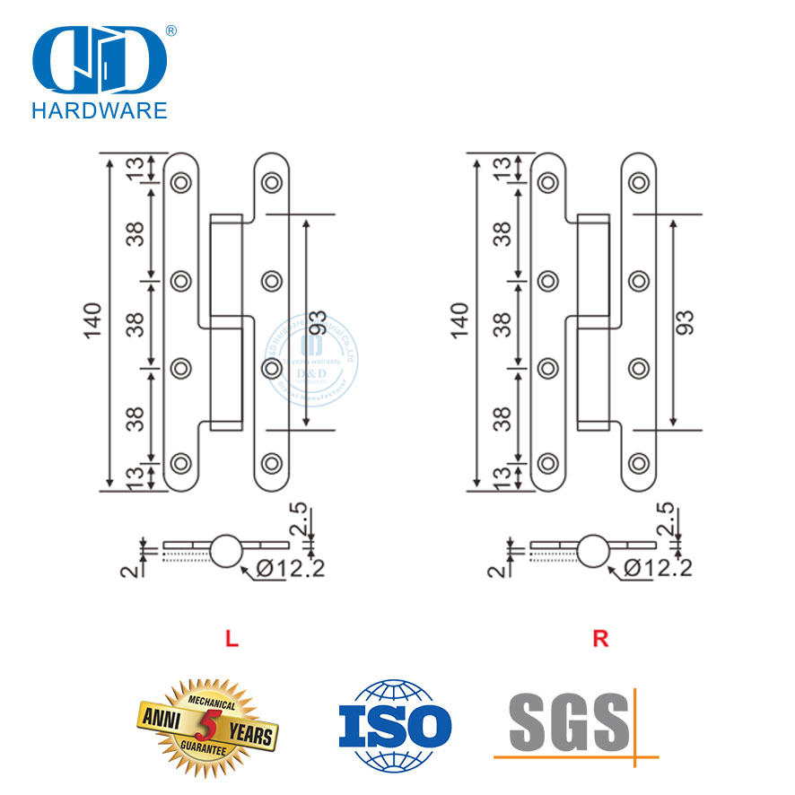 H Hinge for Wood Door