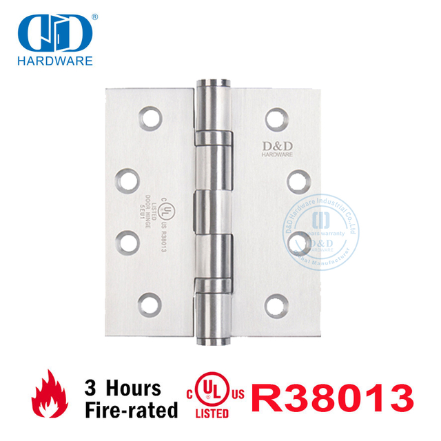American Standard UL Listed ANSI Fire Rated Stainless Steel Ball Bearing Commercial Metal Wooden Door Hinge-DDSS001-FR